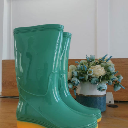 Brand New Material Quick-Drying Lining-Free Water Shoes Women's High Water Boots Long Boots Mesh-Free Non-Slip Rain Boots Women's Rubber Shoes Wholesale