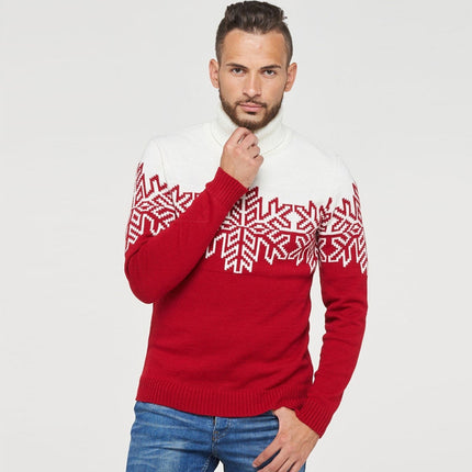 Amazon New Christmas Family Clothes Jacquard Turtleneck Sweater Christmas Clothing in stock Wholesale