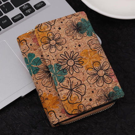 Cross-Border Bohemian Multifunctional Clutch Bag with Multiple Card Slots Wood Grain Wallet Literary Ladies Bag Card Bag Pu Small Bag