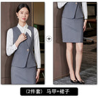 Women's gray vest + skirt / S