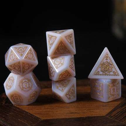 Foreign Trade Wholesale Six-Pointed Star Pattern Dice Series Dungeons and Dragons Dnd Gemstone Crafts Entertainment Dice