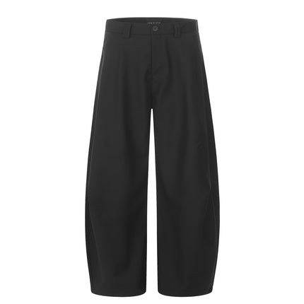 11Kn American Retro Scimitar Pants Stereo Cutting Pleated Casual Loose Men's and Women's Cleanfit Simple Pants