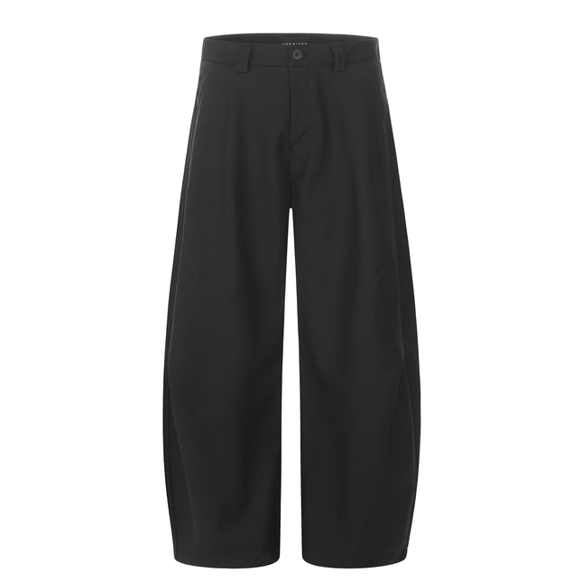 11Kn American Retro Scimitar Pants Stereo Cutting Pleated Casual Loose Men's and Women's Cleanfit Simple Pants