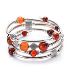 Striped Coffee Agate Bracelet