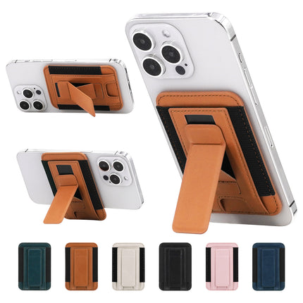 Card Holder with Elastic Band and Stand, Suitable for iPhone 12 and Above, Factory Wholesale Gift Trade, Magnetic Expansion for Public Transportation Cards