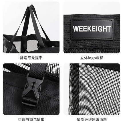 Large Capacity Swimming Fitness Bag Fashion Sports Shoulder Portable Beach Bag Travel Draining Storage Bag Universal Satchel