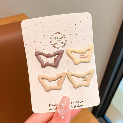 Milky Coffee Color Star Hairpin Baby Broken Hair Bb Clip Does Not Hurt Hair Little Girl Bangs Clip 2023 New Kidsren's Hairpin