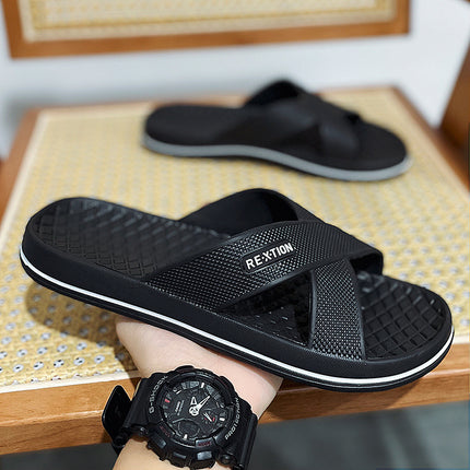 Slippers for Men, Summer Home Bathroom Bathing, Non-Slip, Anti-Odor Slippers, Casual Sports Vietnamese Beach Sandals