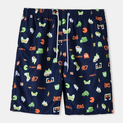 Cross-border European-size Summer Light Quick-drying Beach Trunks Men's Printed Swimming Trunks Shorts Shorts Large Shorts Surfers Pants