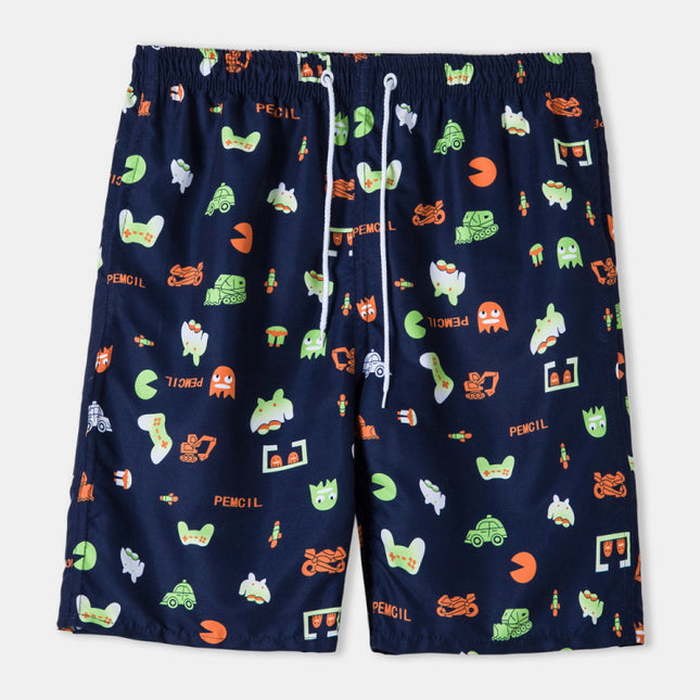 Cross-border European-size Summer Light Quick-drying Beach Trunks Men's Printed Swimming Trunks Shorts Shorts Large Shorts Surfers Pants