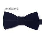 J381 black velvet flat knot