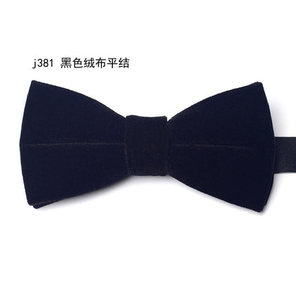 Wheat Gold Velvet Bow Tie Men's Formal Banquet Knot Wedding Groom Groomsman Dress British Bow Knot-Free