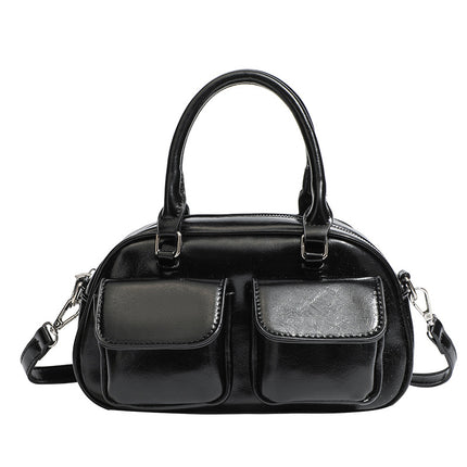 Cross-Border Trendy Bowling Bag for Women 2026 Spring/Summer New Pillow Bag Retro Versatile Shoulder Crossbody Bag