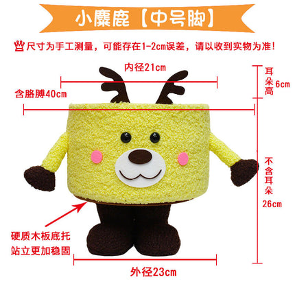 Cartoon Bigfoot Little Monster Storage Basket for Miscellaneous Snacks Large Dopamine Lamb Velvet Cute Storage Basket