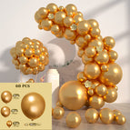 Metal gold balloon suit 60PCS (glue point ribbon balloon chain)