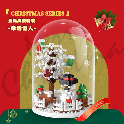 Christmas Gift Building Blocks Christmas Tree Ornaments Assembled Toys Santa Claus Building Blocks Small Particles Assembled Educational Toys