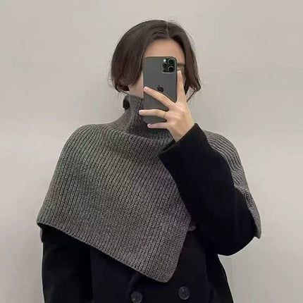 Korean Ins Retro Warm Scarf Winter New Scarf Versatile Casual Neck Cover Cold-Proof Knitted Popular Scarf