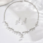 2426 jewelry suit silver white