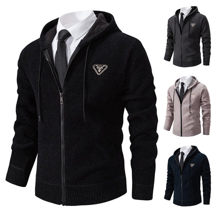 Cross-border autumn and winter new men's cardigan coat fashion loose sweater jacket plus size outer sweater men
