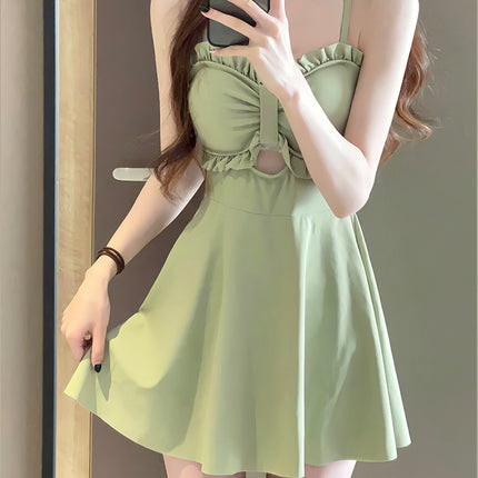 Swimsuit Women's 2025 New Summer Body-Slimming Conservative Skirt avocado green High-end Sexy Hot Spring Swimsuit