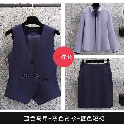 Professional suit Women's Autumn and Winter Suit Dress Temperament Beauty Salon Work Clothes High-end Sales Department Front Desk Suit Fixation