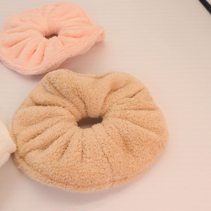 New cross-border microfiber towel ring super soft double plush large intestine hair ring coral fleece absorbent headband hair accessories