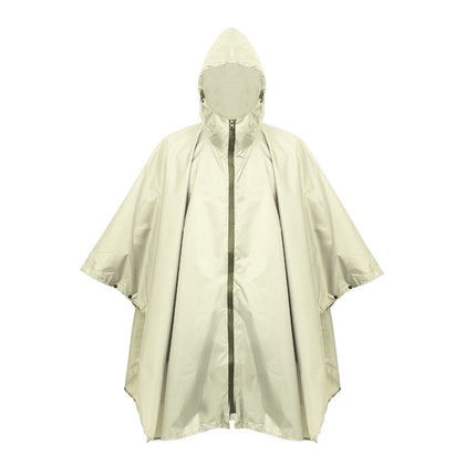 Ultra-thin outdoor cape raincoat adult zipper hiking mountaineering fishing camping poncho camouflage factory direct sales