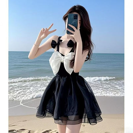 One-Piece Swimsuit for Women, Fairy Style, Sweet and Cute Swimsuit, Anti-Exposure Boxer Briefs, Vacation Hot Spring Swimsuit