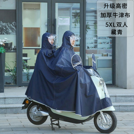 Extra Large and Thickened Electric Vehicle Raincoat Poncho for Adults, with a Visible Window, Storm-Proof, Wholesale Protection