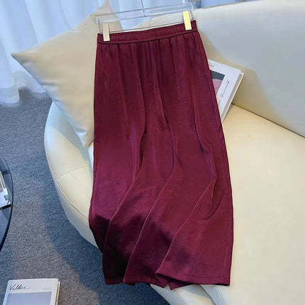 Velvet Skirt Women's Thickened Autumn and Winter 2024 New Style Hip-Hugging Skirt Mid-Length High-Waisted Straight Skirt Mid-Length Skirt