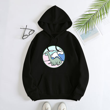 Fashion Joker Hoodie College Style Round Alphabet Print