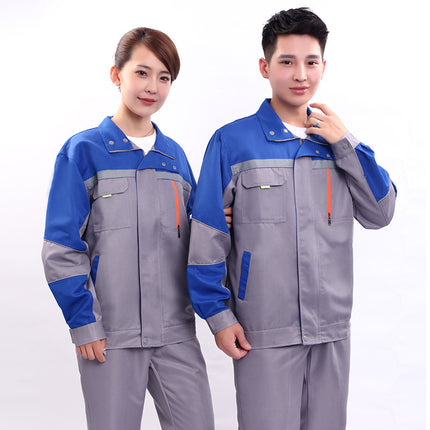 Spring, Autumn and Winter Seasons Long-sleeved Work Clothes suit Dirt-resistant Wear-resistant Work Clothes Factory Clothes Auto Repair Work Clothes Labor Insurance Clothes
