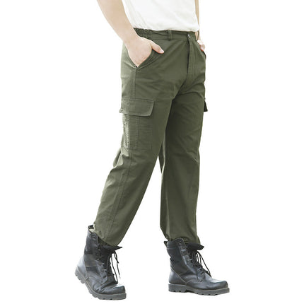 Summer Security Pants Men's Black Summer Wear-resistant Work Clothes Pants Autumn and Winter Tactical Pants Combat Pants Training Pants