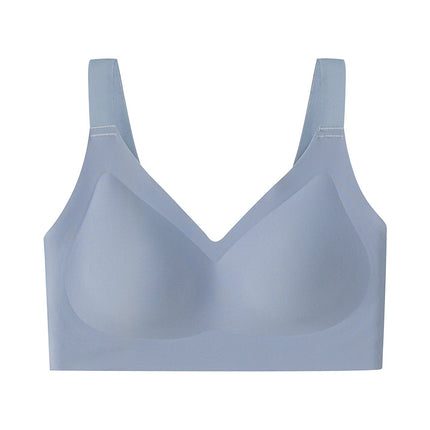 Plus-Size Seamless Bra for Women, Thin Style, Minimizes Large Bust, Anti-Sagging, Wireless Full-Cup Bra