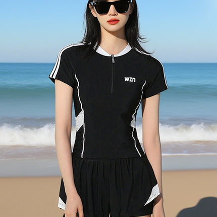 Women's Swimsuit Hot Spring 2025 New Split Slimming Look Belly-Covering Conservative Swimming Pool Special Sports Boxer Swimsuit