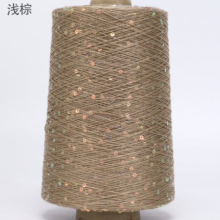 Silk Joy/Tencel Iridescent Sequin Hand-Knitted Yarn Ball Colorful Tencel Sequin Yarn Wholesale 500g
