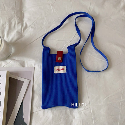 Dopamine mini phone bag for women spring and summer fashionable new ins simple shoulder messenger bag solid color small change bag