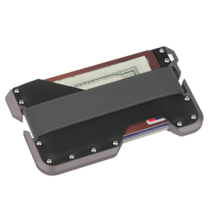 Dango Metal Card Holder Rfid Anti-Theft Genuine Leather Wallet Edc Multi-Functional Stainless Steel Card Holder Aluminum Alloy Card Holder