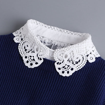 Cotton Brushed Plaid Winter Sweater Fake Collar Collar Protector Unisex Shirt Collar Fashionable Versatile Fake Collar