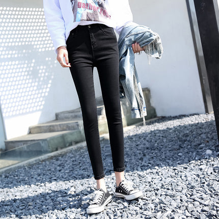 Blue Jeans Women's Tight High Waist Slimming Pencil Pants Spring and Autumn 2024 New Korean Stretch Leg Pencil Pants