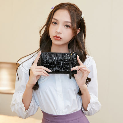 New PVC Women's Coin Purse Crocodile Clutch Bag Creative Gift Long Fashion Mobile Phone Bag Wholesale One Piece