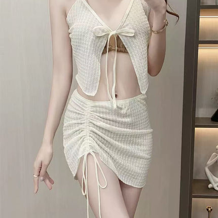 2026 New Style Women's Bikini Four-Piece Set, Fresh and Youthful Bikini for Girls, Suitable for Hot Springs and Beach Swimwear
