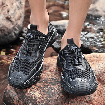 Summer Men's Mesh Shoes Breathable Deodorant Men's Wear-Resistant 2025 New Mesh Shoes Thin Outdoor Sports Mesh Shoes