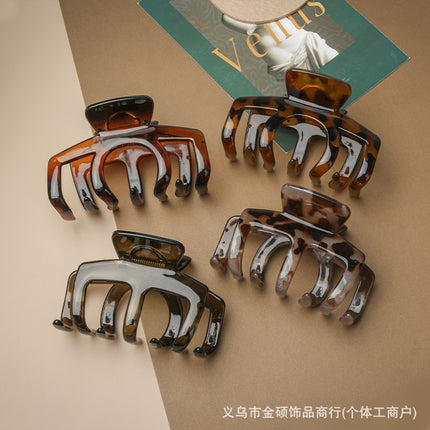 Large Capacity Hair Clip with Pumpkin Paint Finish, Pc Hair Clip with Thickened Material for Thick Hair, Extra Large Shark Clip Hair Accessory