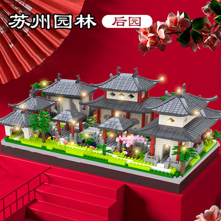 Chinese Style Blocks Compatible Lego Blocks Peach Blossom Pool Building Micro Particles Difficulty DIY Handmade Gift Toys