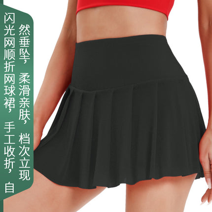 Spring and Summer Running Sports Short Skirt Spring European Fitness Yoga Skirt Pleated Skirt Golf Badminton Tennis Skirt