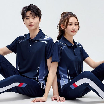 Chinese Team Summer Square Dance Leisure Sports suit Short-sleeved Trousers Men's and Women's Sports Class Clothes Group Clothing