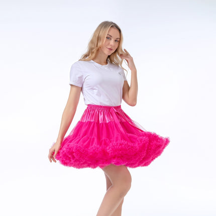 Adult Petticoat Daily Style Ultra-Puffy Nylon Lolita Cloud Petticoat Seamless Marshmallow Violent Puffy Skirt