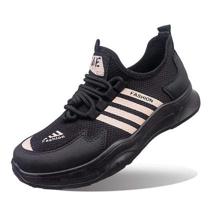 Fashionable Student Old Beijing Cloth Shoes Women's Casual Round Toe Polyurethane Soft Sole Sports Walking Shoes Light and Breathable Running Shoes