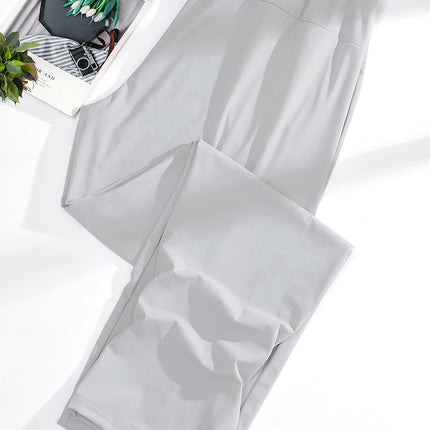 2025 New Summer Sun Protection Clothing for Women, Ice Silk Quick-Drying Pants for Couples, Thin, Same Style for Men and Women, Drapedy High-Elastic Casual Pants